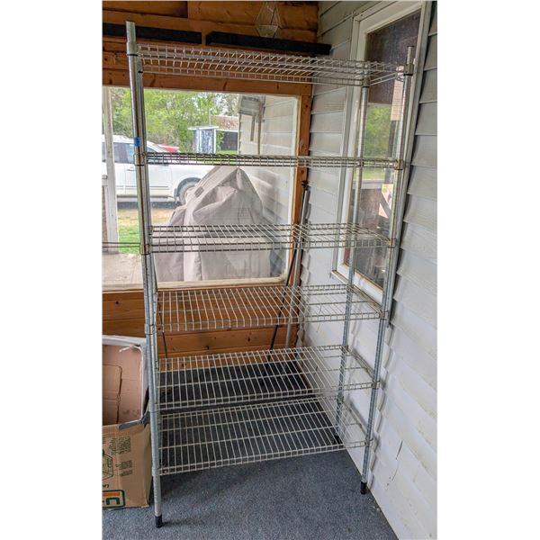 *OFFSITE* SIX TIER CHROME WIRE RACK