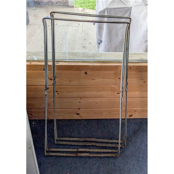 *OFFSITE* LOT OF TWO FOLDING GARBAGE BAG HOLDERS