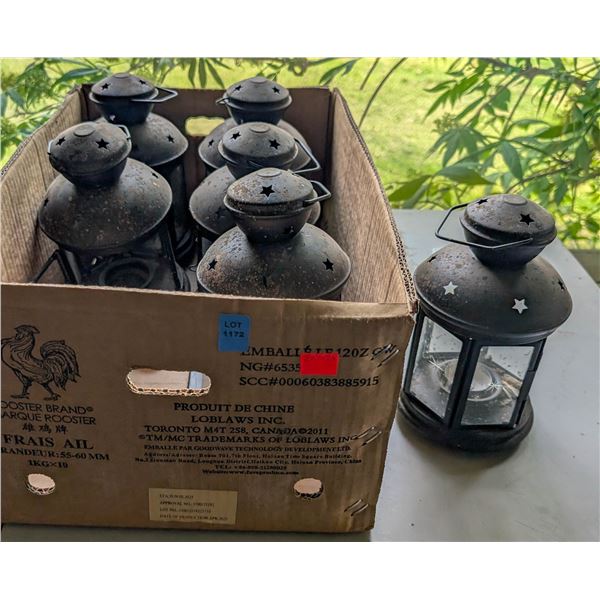 *OFFSITE* BOX OF 6 BALCK STAR LANTERNS