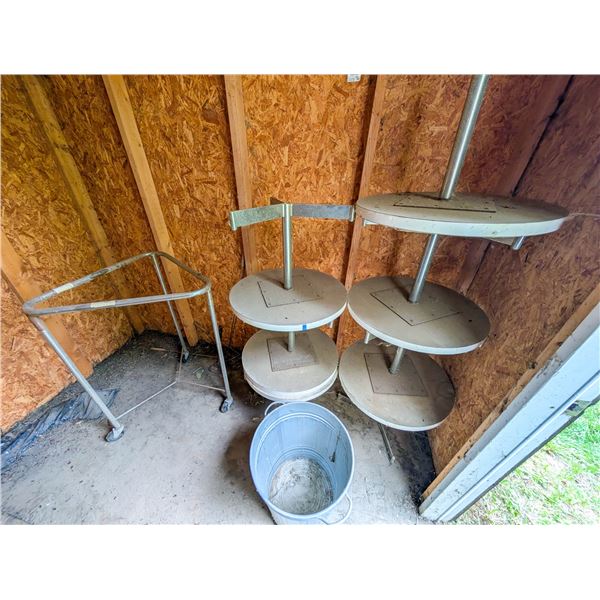 *OFFSITE* LOT OF 7 SHORT ROUND TABLES