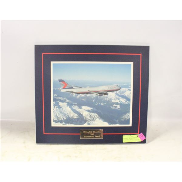 CANADIAN AIRLINES AWARD PICTURE W PLAQUE