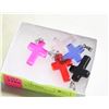 Image 1 : 5 CRYSTAL & GLASS CROSS PENDANTS
