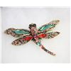 Image 1 : GOLD-TONE RHINE.  & CRYSTAL DRAGONFLY BR.