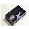 Image 1 : PURPLE GEMSTONE CROSS NECK. & CAMEO