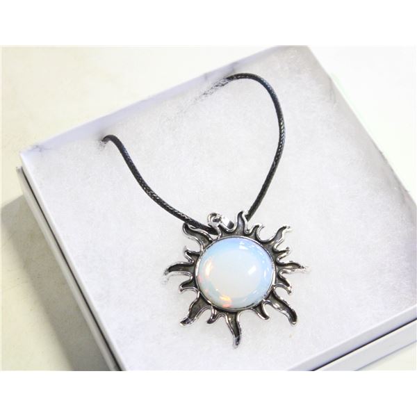 OPALITE SUN PENDANT NECKLACE
