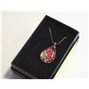 Image 1 : PRESSED FLOWER TEARDROP NECKLACE