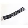 Image 1 : MULTI-STRAND BLACK FACETED BEAD BRACELET