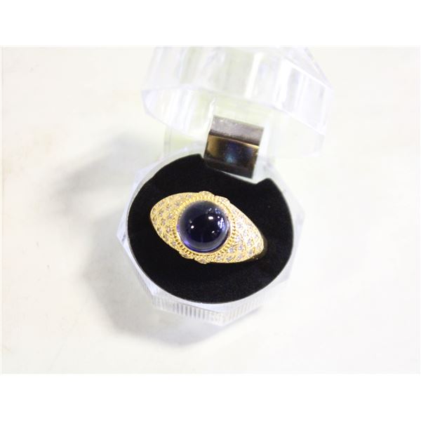 NEW BLUE SAPPHIRE STYLE MEN'S RING SZ 12