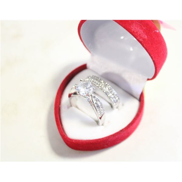 NEW 2PCS/SET RING SET SZ8