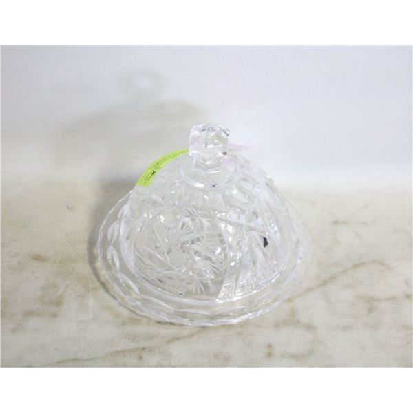 PINWHEEL CRYSTAL CANDYDISH MID CENTURY GLASSWARE