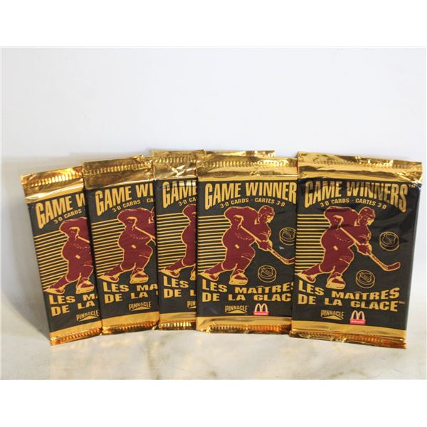 5 SEALED 1996 GAME WINNERS PINNACLE