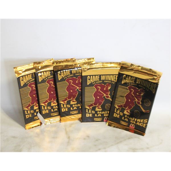 5 SEALED 1996 GAME WINNERS PINNACLE