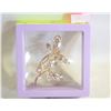 Image 1 : NEW GOLDTONE DRAGONFLY BROOCH, PEARL