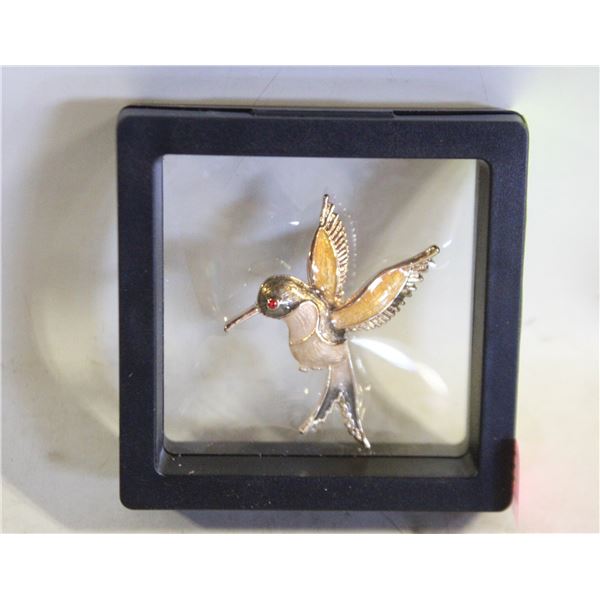 NEW COLOURFUL ENAMEL HUMMINGBIRD BROOCH