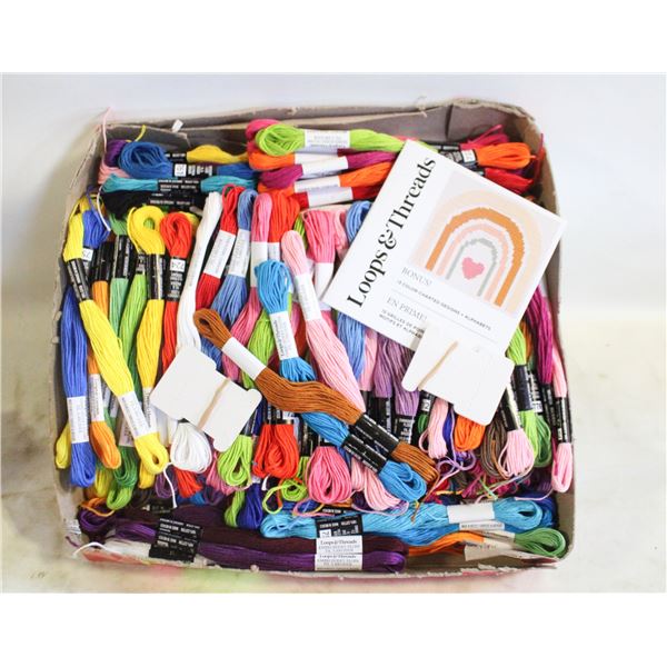 150 SKEINS OF EMBROIDERY FLOSS &