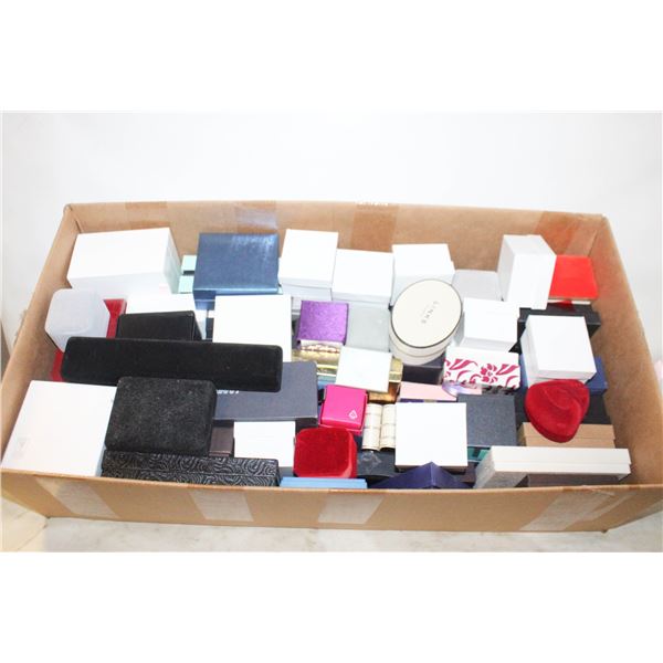 OVER 60 JEWELERY GIFT BOXES VELVET &