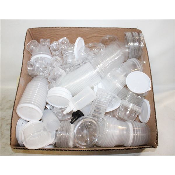 FLAT OF SMALL CONTAINERS