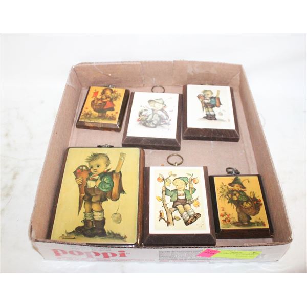 6 VTG. HUMMEL WALL PLAQUES WEST