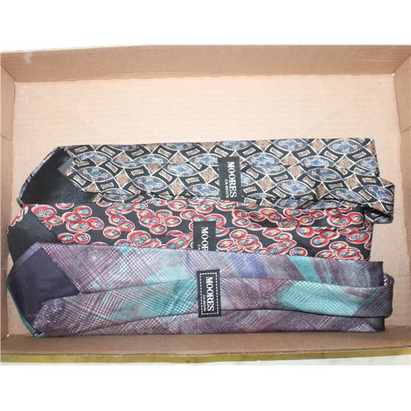 3 MOORES DESIGNER NECK TIES