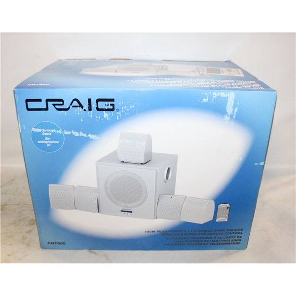 CRAIG SURROUND SOUND SPEAKER SYSTEM W BOX