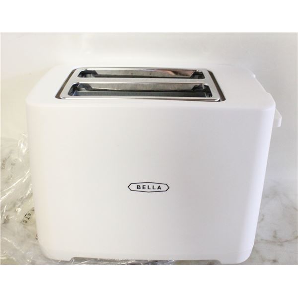 BELLA BRAND WHITE 2 SLICE TOASTER