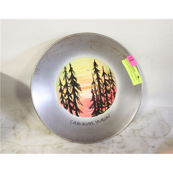 ORIGINAL ARTIST PAINTED GOLD PAN NORTHERN CDN