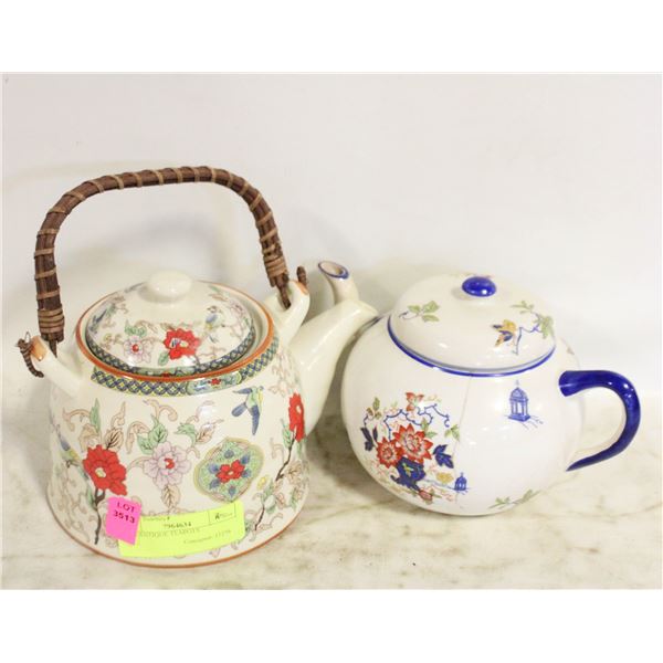 TWO ANTIQUE TEAPOTS