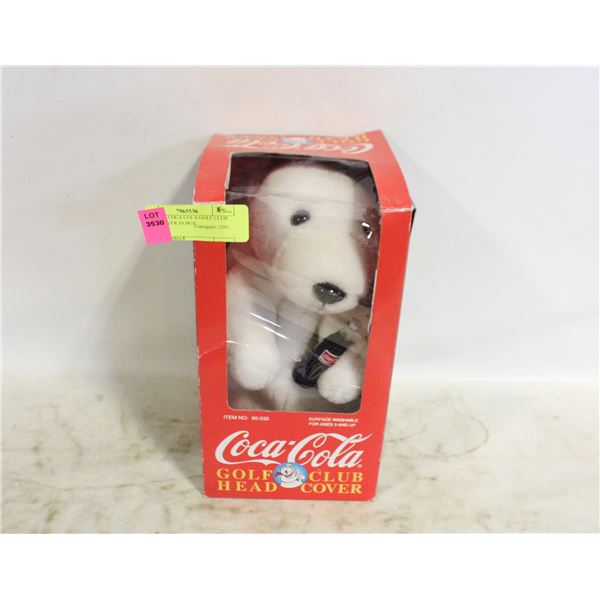 VINTAGE COCA COLA GOLF CLUB HEAD COVER IN BOX