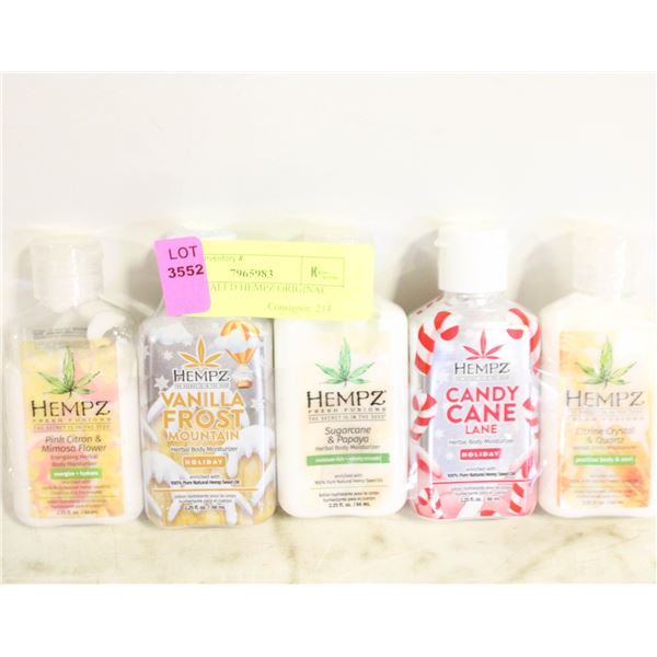 NEW 5 SEALED HEMPZ ORIGINAL HERBAL