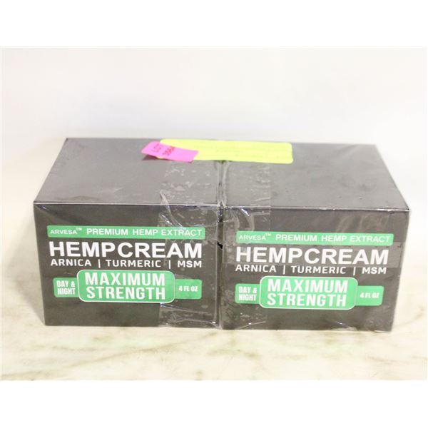 NEW 2 SEALED HEMP CREAM MAXIMUM