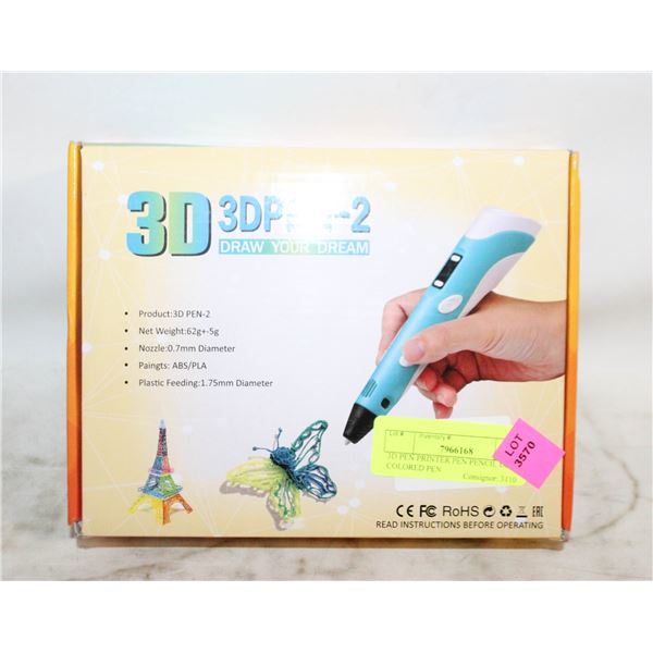 3D PEN PRINTER PEN PENCIL DIY COLORED PEN