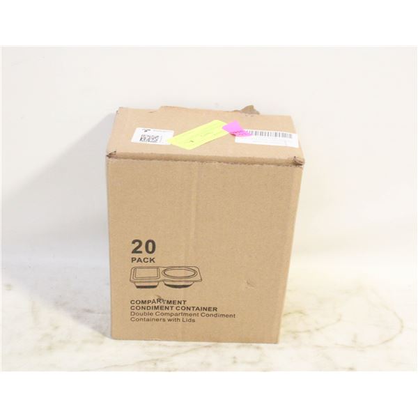 20 PCS DISPOSABLE DOUBLE COMPARTMENT