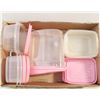 Image 1 : 18 PCS CONTAINERS WITH PINK LIDS