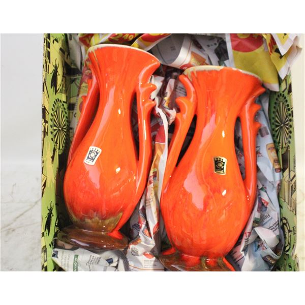 2 VTG 1950'S/60'S "CAMERON" POTTERY VASES
