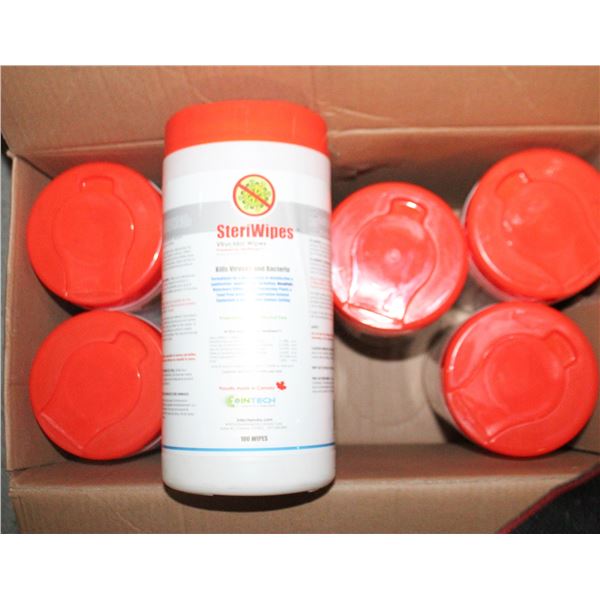 NEW 8 STERIWIPES CONTAINERS