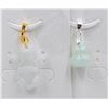 Image 1 : #170-NATURAL JADE JADEITE PENDANT 2PCS