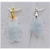 Image 1 : #163-NATURAL JADE JADEITE PENDANT 2PCS