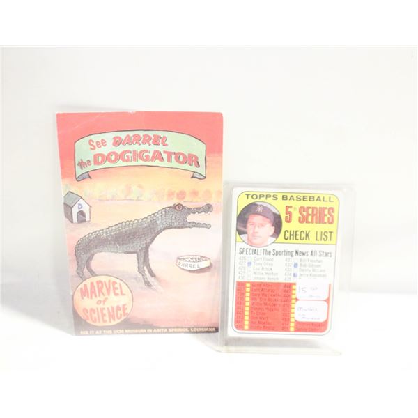 1960'S MICKEY MANTLE CHECKLIST BASEBALL CARD