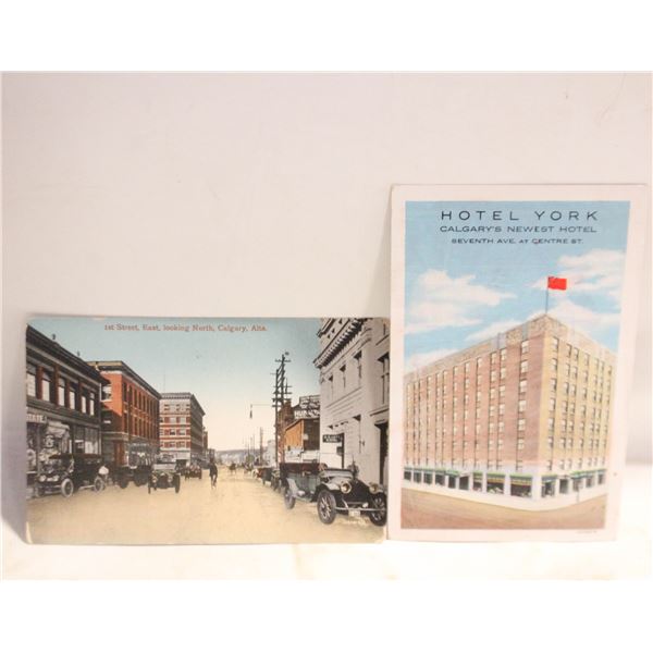 2 VINTAGE CALGARY, ALBERTA POSTCARDS