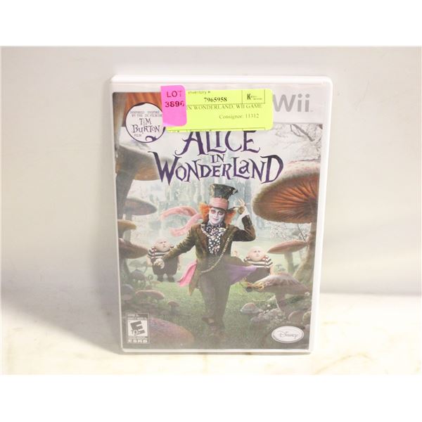 ALICE IN WONDERLAND, WII GAME