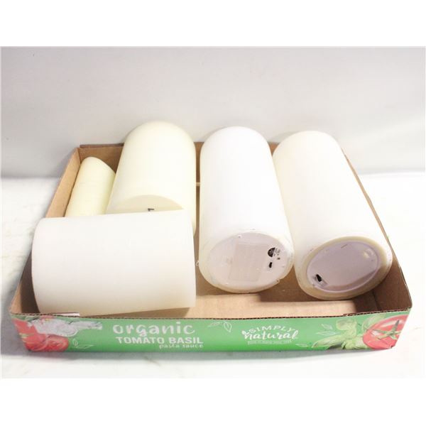 5 PCS FLAMELESS CANDLES ASSORTED