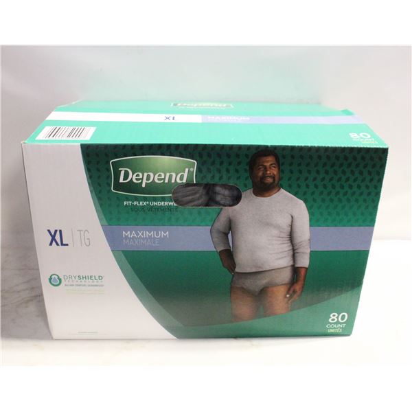 BOX MENS XL DEPENDS
