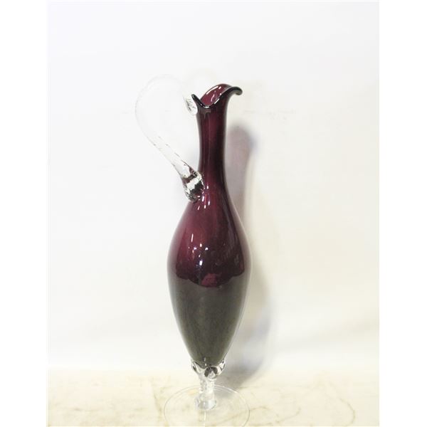 1950’S SIGNED ITALY BLOWN GLASS CARAFE