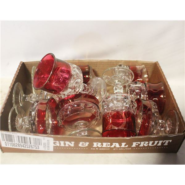 VINTAGE RUBY RED KINGS CROWN ALL TOGETHER-ESTATE