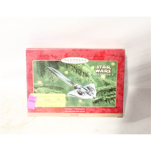 STAR WARS GUNGAN SHIP ORNAMENT W BOX