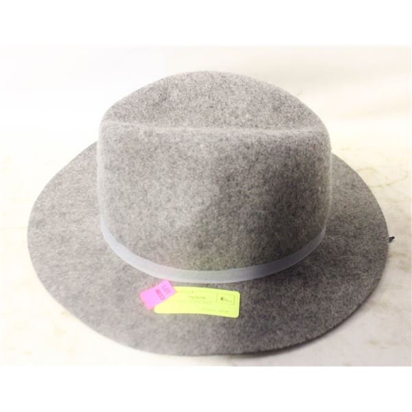 LADIES GRAY WOOL HAT