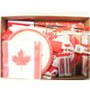 Image 1 : LARGE LOT OF CANADA FLAGS, BANNERS, STICKERS,