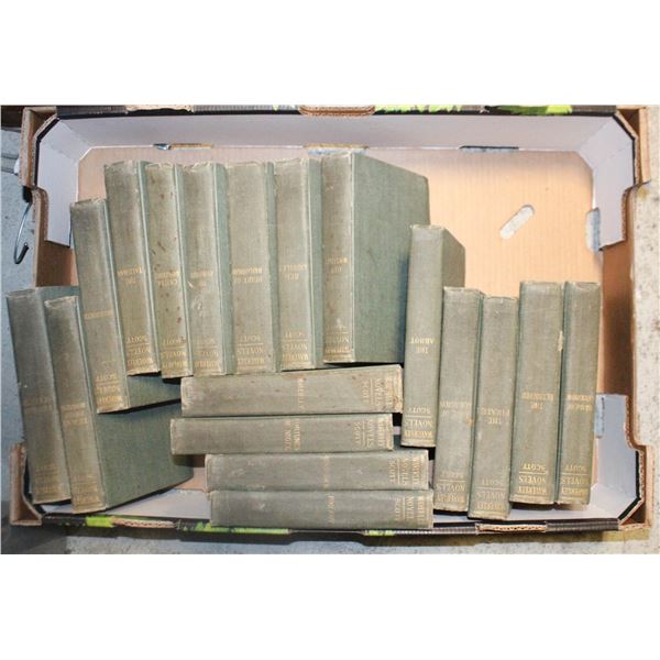 18 VINTAGE WAVERLY NOVELS, SIR WALTER SCOTT,