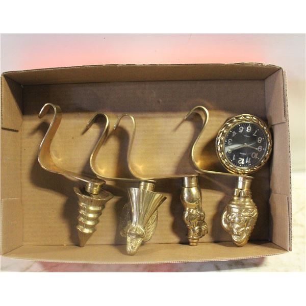 VINTAGE HEAVY BRASS ORNAMENT STOCKING/OTHER