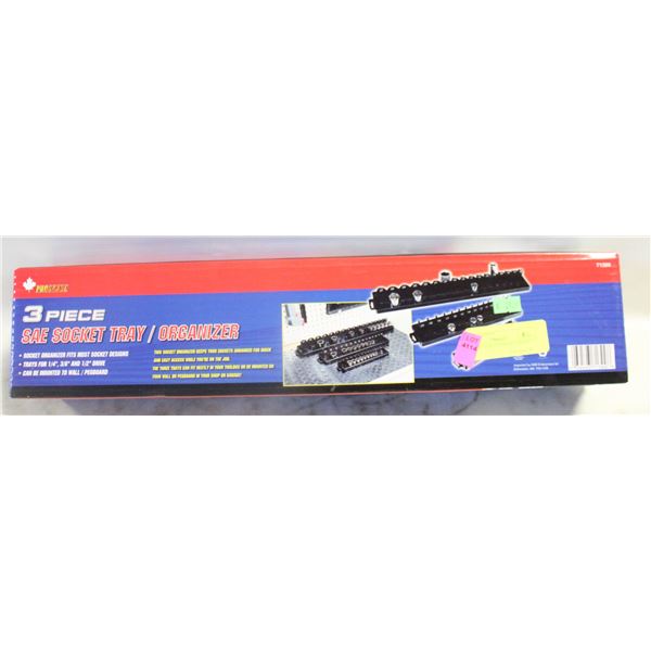 3 PC NEW IN BOX SOCKET TRAYS